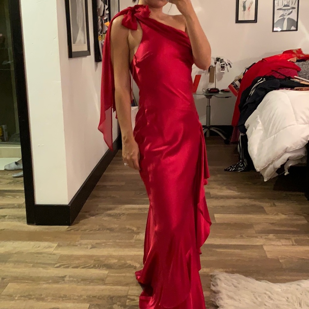 Silk Red Evening Dress
